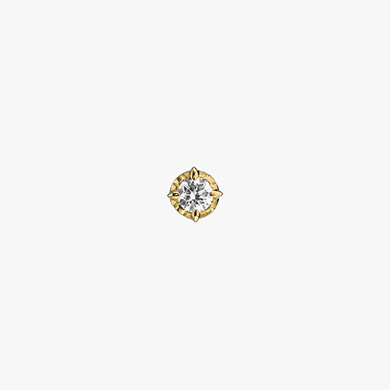 DIAMOND PIERCED EARRING 0.03ct, , small