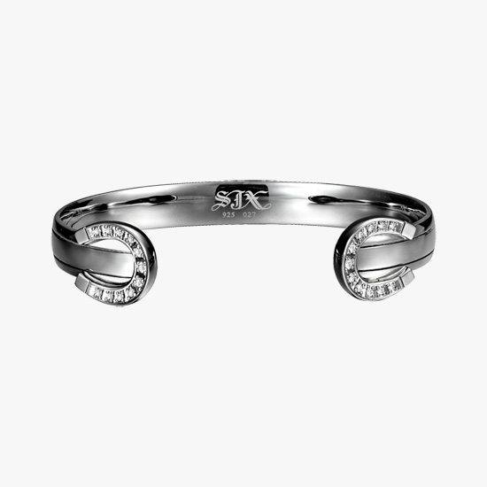 DIAMOND HORSESHOE BANGLE, , small