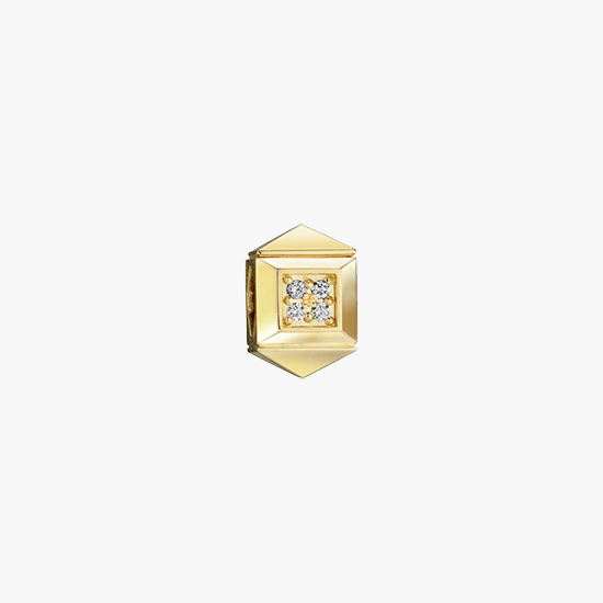 DIAMOND MINI 3D CUBE CHARM, , small