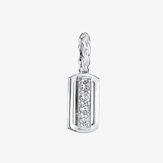 DIAMOND TINY TAG CHARM, , small