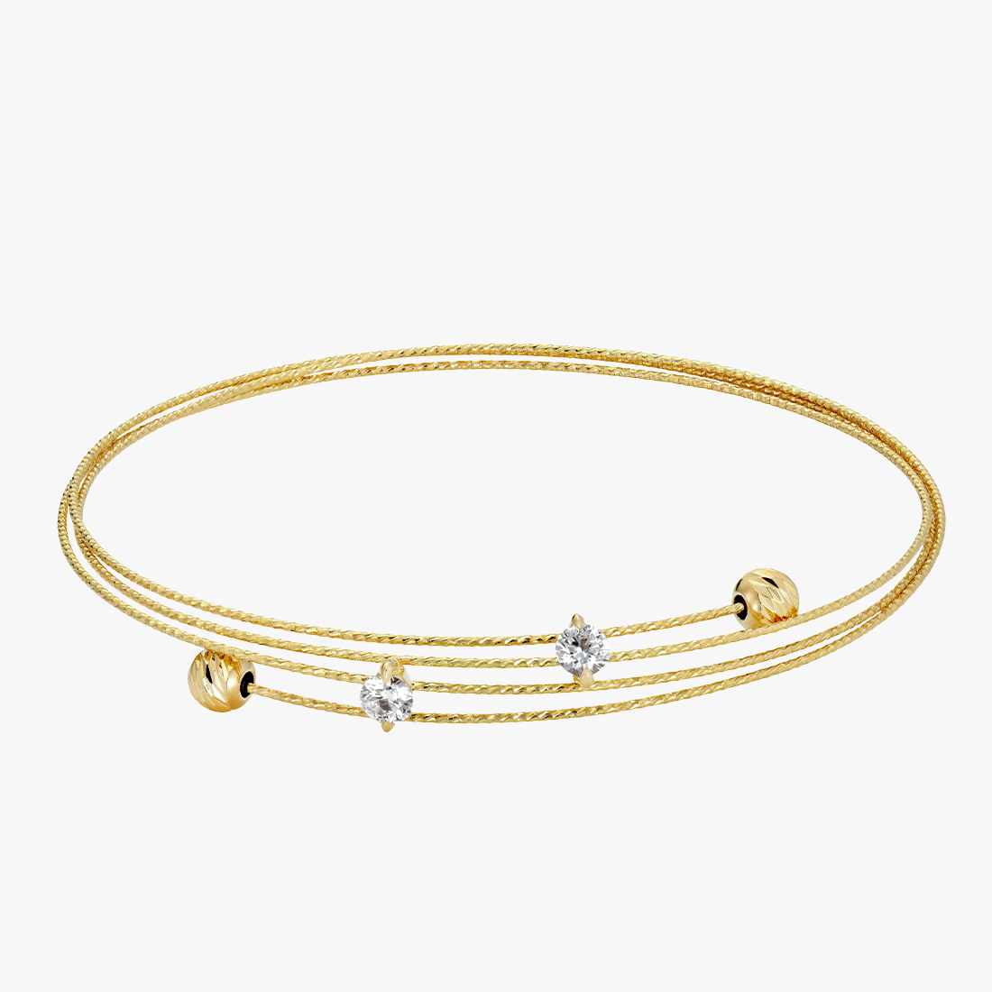 SJX W】LAB-GROWN DIAMOND (SYNTHETIC DIAMOND) WIRE BANGLE(6ZU5504 