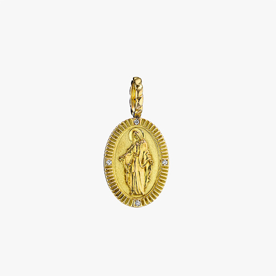DIAMOND MARIA MEDAI CHARM, , small
