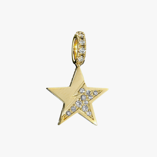 DIAMOND LIGHTNING STAR CHARM, , small