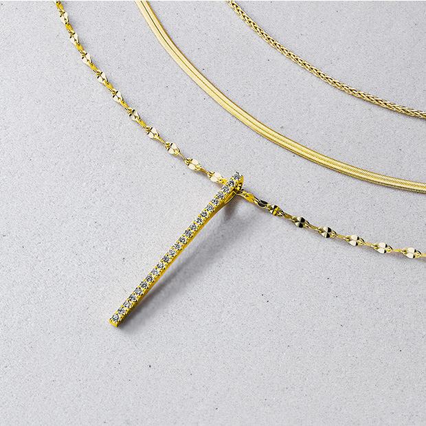 【SJX W】DIAMOND BAR CHARM, , large