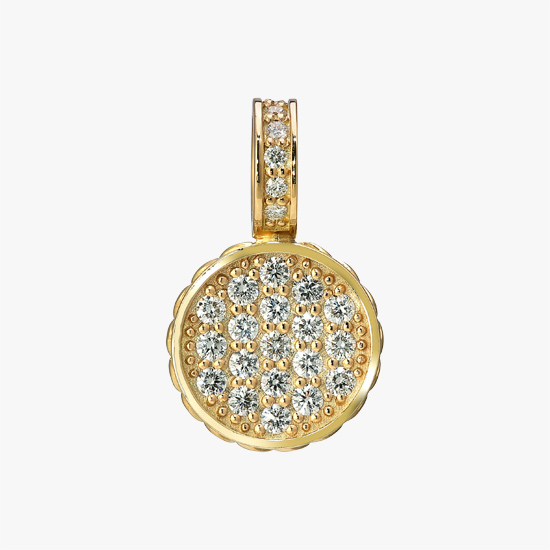 DIAMOND PAVE ROUND CHARM, , small