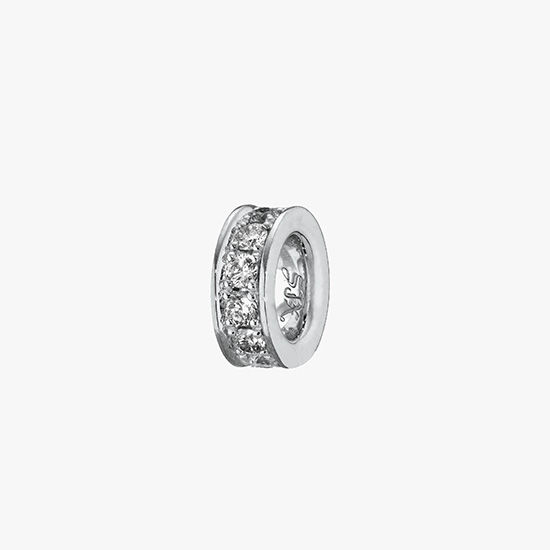 DIAMOND MINI RING CHARM(WHITE GOLD), , small