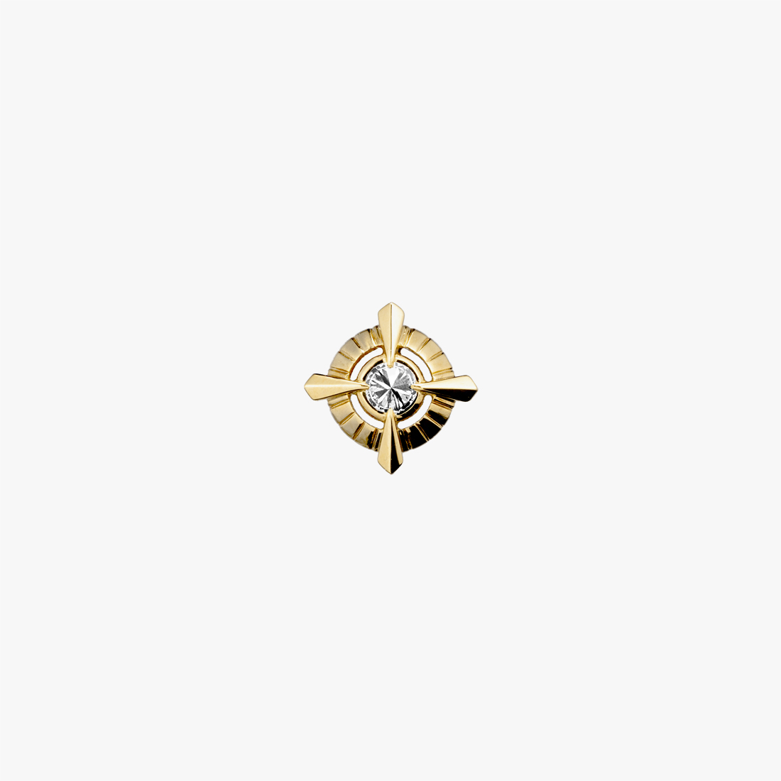 POINTED DIAMOND PIERCED EARRING(S), , small
