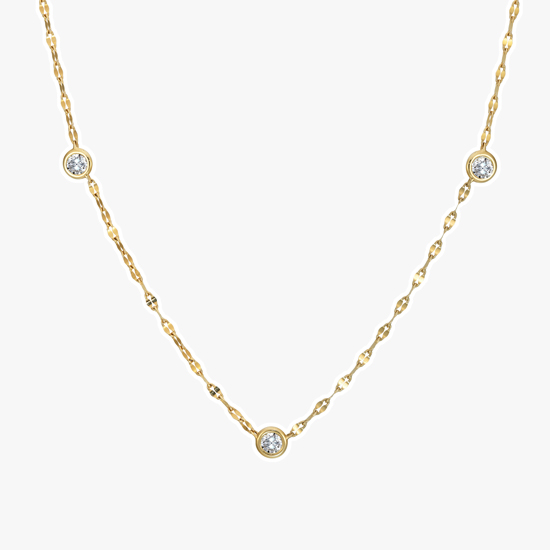 【SJX W】LAB-GROWN DIAMOND (SYNTHETIC DIAMOND) CHAIN NECKLACE, , small