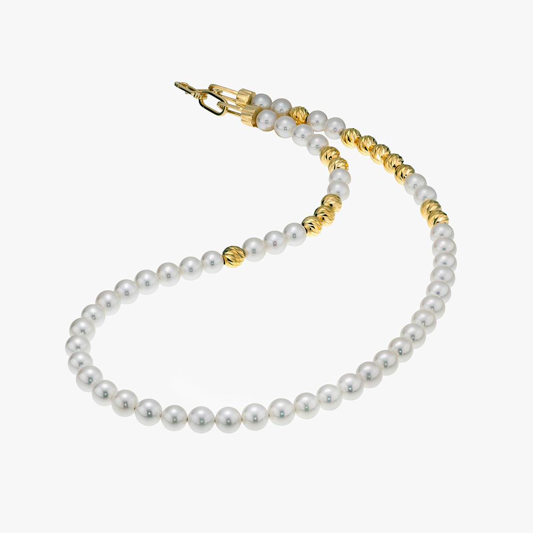 PEARL GLITTER NECKLACE 43cm, , large