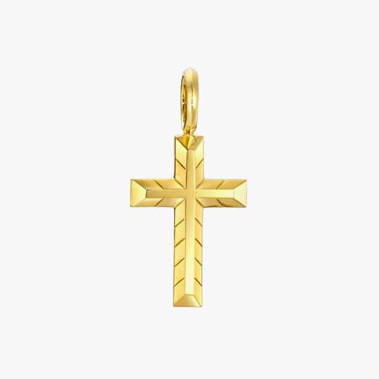 TEXTURE CROSS CHARM (M), , small