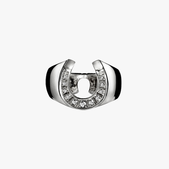 DIAMOND HORSESHOE RING, , small