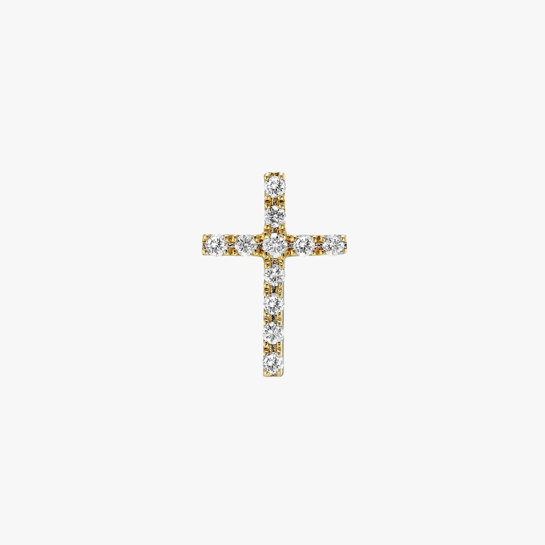【SJX W】DIAMOND CROSS PIERCED EARRING(S), , large
