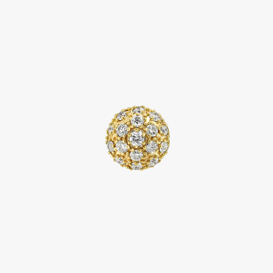 【SJX W】DIAMOND PAVE PIERCED EARRING, , small