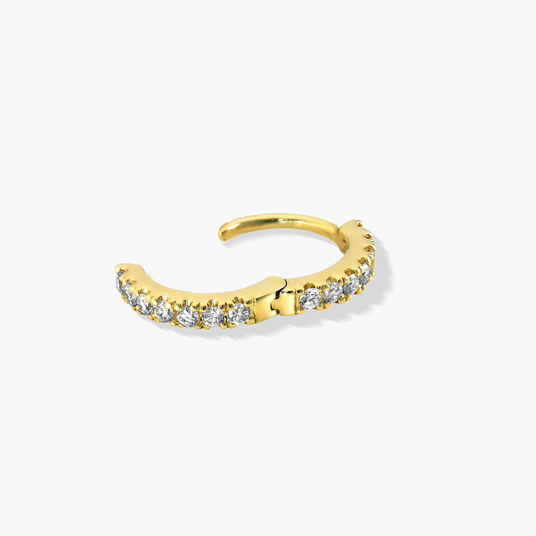 CLICK HOOP PIERCED EARRING (SS), , large
