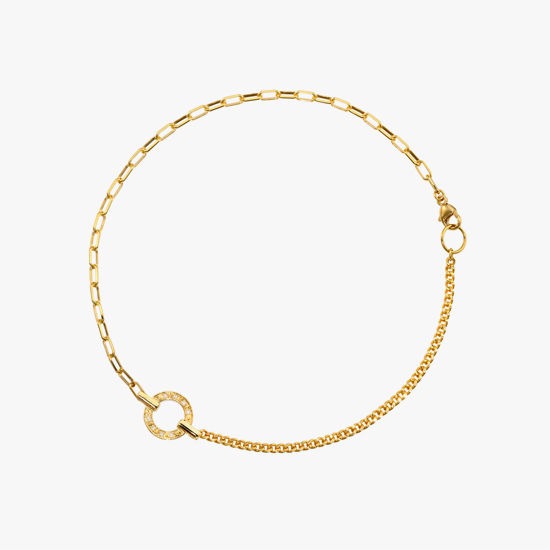 DIAMOND MIX LINK ANKLET, , small