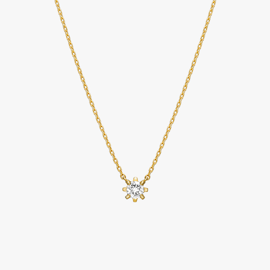 【SJX W】LAB-GROWN DIAMOND (SYNTHETIC DIAMOND) PRONG NECKLACE, , small