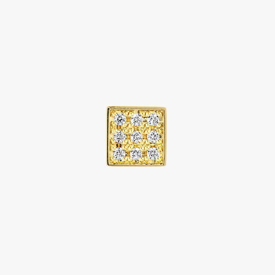 DIAMOND SQUARE PIERCED EARRING, , small