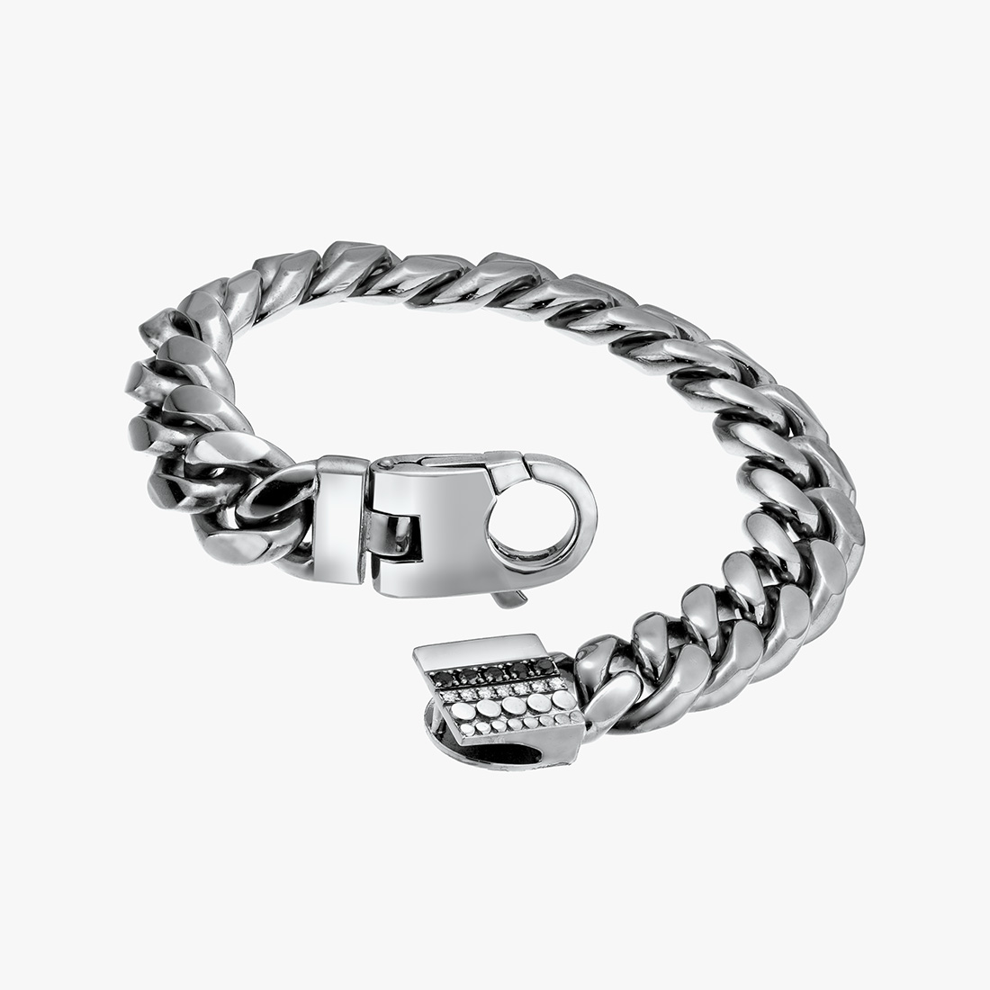 DIAMOND&BLACK DIAMOND DESIGN BRACELET, , large
